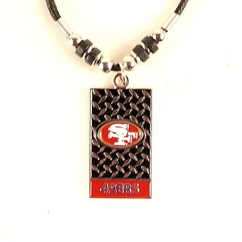 San Francisco 49ers Necklace - Diamond Plate Style - $3.50 Each - Wholesale San Francisco 49ers Product - 49ers Merchandise 2