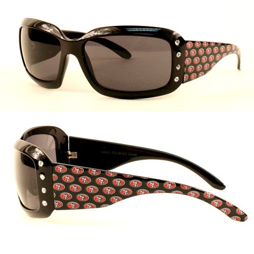 San Francisco 49ers Sunglasses - Ladies Bling Style - $7.50 Per Pair - Wholesale San Francisco 49ers Product - 49ers Merchandise
