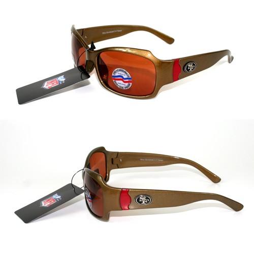 San Francisco 49ers Sunglasses - The Bombshell Style - Polarized - Gold - 12 Pair For $60.00 - Wholesale San Francisco 49ers Product - 49ers Merchandise