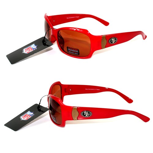 San Francisco 49ers Sunglasses - The Bombshell Style - Polarized - Red - 12 Pair For $60.00 - Wholesale San Francisco 49ers Product - 49ers Merchandise