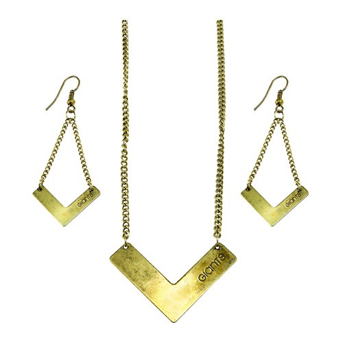 San Francisco Giants Chevron Sets - Earring And Necklace Sets - 12 For $24.00  - Wholesale San Francisco Giants Products - Giants Merchandise