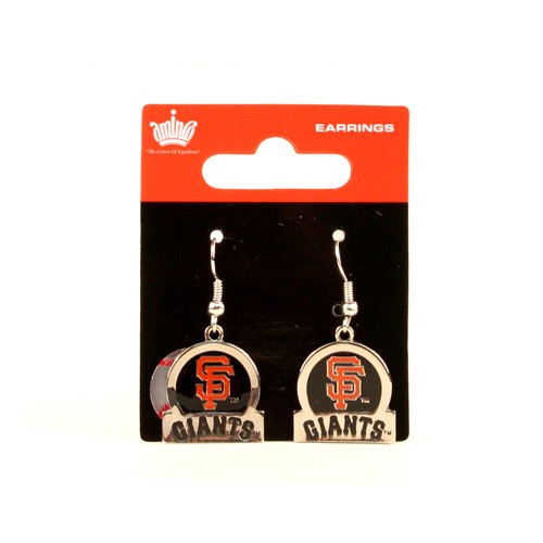 San Francisco Giants Earrings - Circle/Bar Style - $3.00 Per Pair - Wholesale San Francisco Giants Products - Giants Merchandise