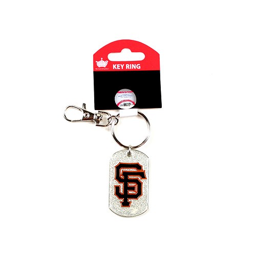 San Francisco Giants Keychains - Heavyweight Glitter Style - 12 For $24.00 - Wholesale San Francisco Giants Products - Giants Merchandise