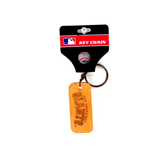 San Francisco Giants Keychains - Wood Engraved Style - 24 For $24.00 - Wholesale San Francisco Giants Products - Giants Merchandise