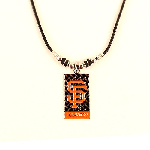 San Francisco Giants Necklaces - Diamond Plate Style - 12 For $39.00 - Wholesale San Francisco Giants Products - Giants Merchandise