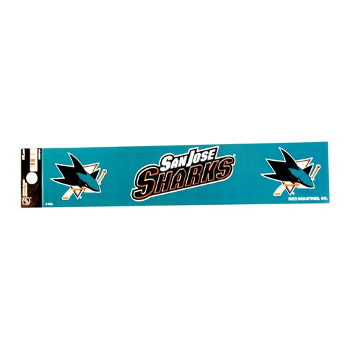 San Jose Sharks Bumper Stickers - 2"x10" R Style - 12 For $12.00 - San Jose Sharks