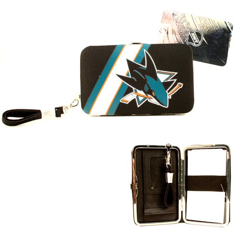 San Jose Sharks Wristlets - Distressed Look Tech Wristlet/Wallet  - 12 For $54.00 - San Jose Sharks