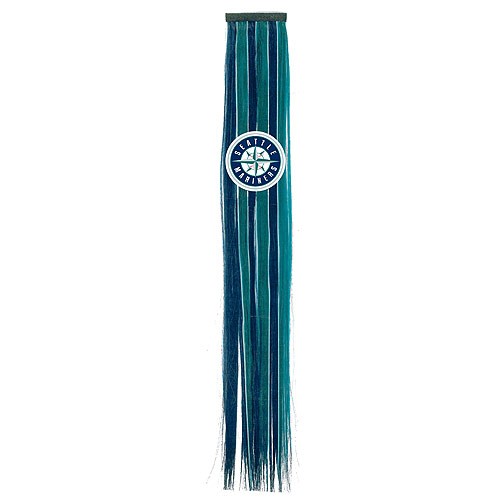 Seattle Mariners Fan Gear - Fan Hair Extensions - 12 Fan Hair For $30.00 - Wholesale Seattle Mariners Products - Mariners Merchandise