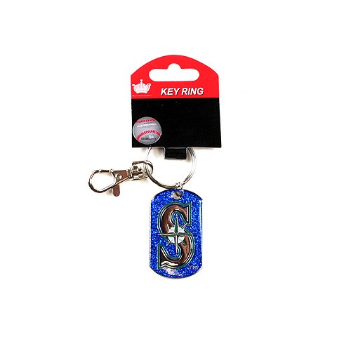 Seattle Mariners Keychains - Glitter Series - 12 For $24.00 - Wholesale Seattle Mariners Products - Mariners Merchandise