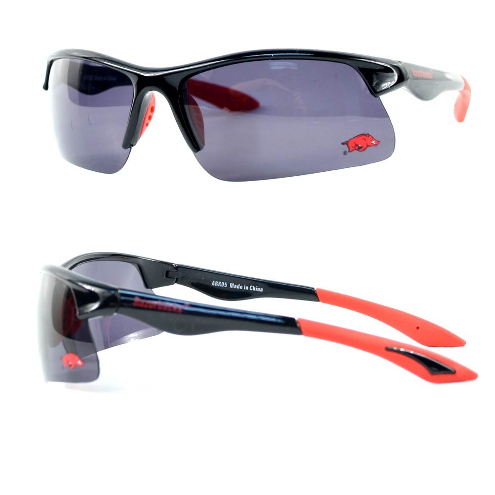 Arkansas Razorbacks Sunglasses - Cali Style SPORT05 - Black - $6.00 Per Pair - Arkansas Razorbacks
