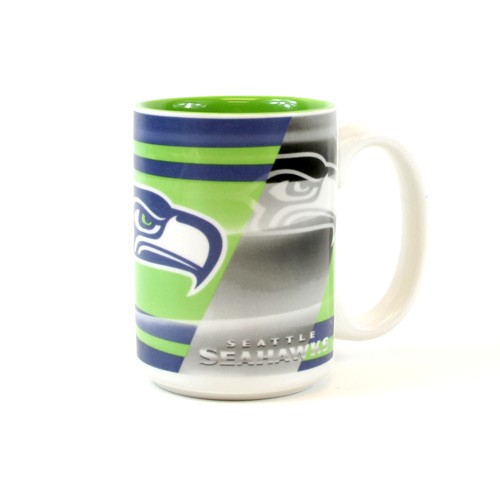 Seattle Seahawks Mugs - 15oz Shadow Style Mugs - 2 For $10.00 - Wholesale Seattle Seahawks Product - Seahawks Merchandise