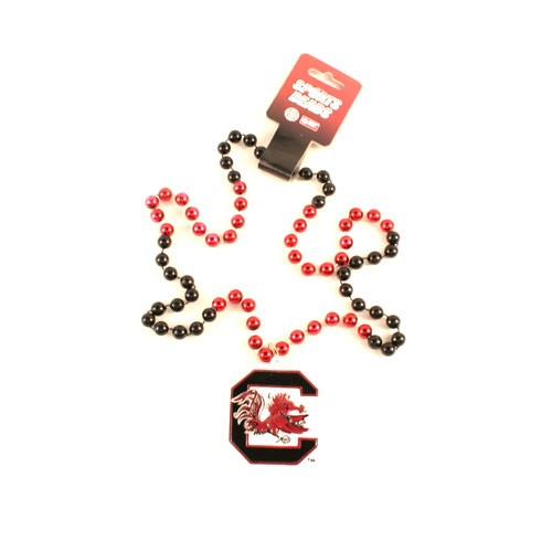 South Carolina Gamecocks Beads - 22" Team Beads With Medallion - 12 Beads For $39.00 - South Carolina Gamecocks