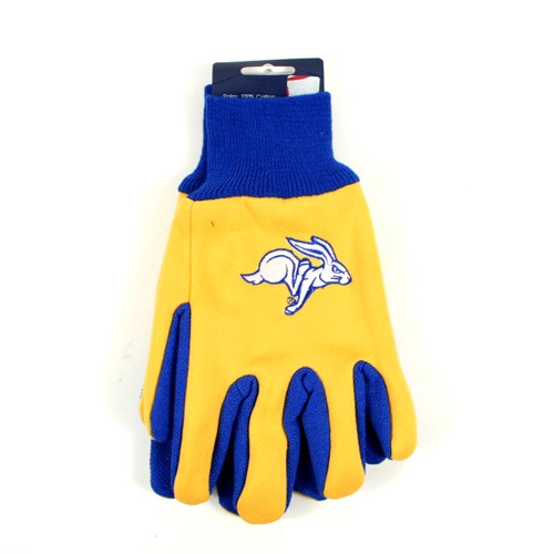 South Dakota State Gloves - The Jackrabbits - Black Palm Series Grip Gloves - 12 Pair For $36.00 - South Dakota State Jack Rabbits