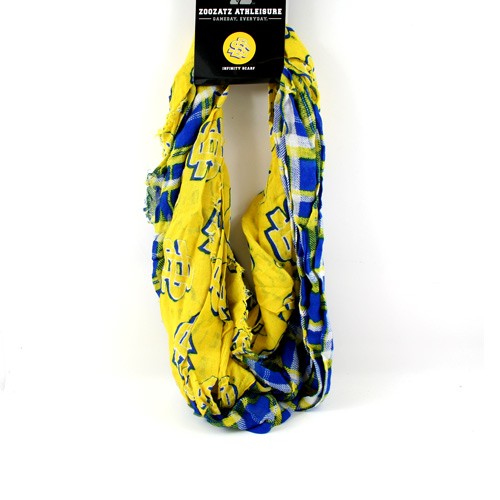 South Dakota State Scarves - Tartan Style Infinity Style - 12 For $36.00 - South Dakota State Jack Rabbits