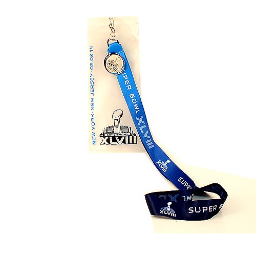 Special Buy - 3PC Set - Ticket Holder. Collectors Pin. Lanyard Set - Super Bowl XLV111 - Seattle Seahawks - Denver Broncos - 24 Sets For $24.00 - Wholesale Denver Broncos Products - Denver Merchandise