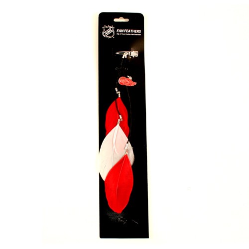 Special Buy - Detroit Red Wings Feather Hair Clips - 12 For $24.00 - Detroit Red Wings