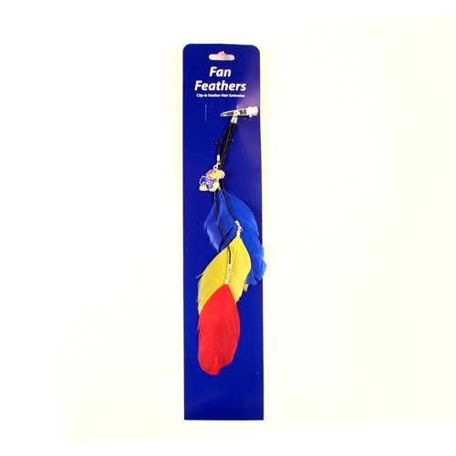 Special Buy - Kansas Jayhawks Feather Hair Clips - 12 For $24.00 - Kansas Jayhawks