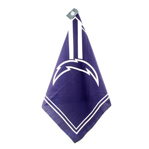 Special Buy - Los Angeles Chargers Bandanas - 21"x21" - 12 For $18.00 - Wholesale Los Angeles Chargers Products - Chargers Merchandise