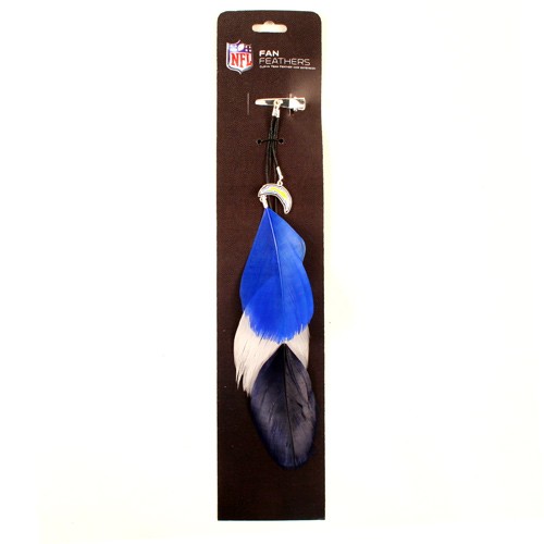 Special Buy - Los Angeles Chargers Feather Hair Clips - 24 For $24.00 - Wholesale Los Angeles Chargers Products - Chargers Merchandise
