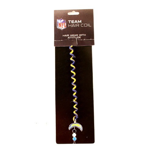 Special Buy - Los Angeles Chargers Hair Coils - 24 For $24.00 - Wholesale Los Angeles Chargers Products - Chargers Merchandise 2