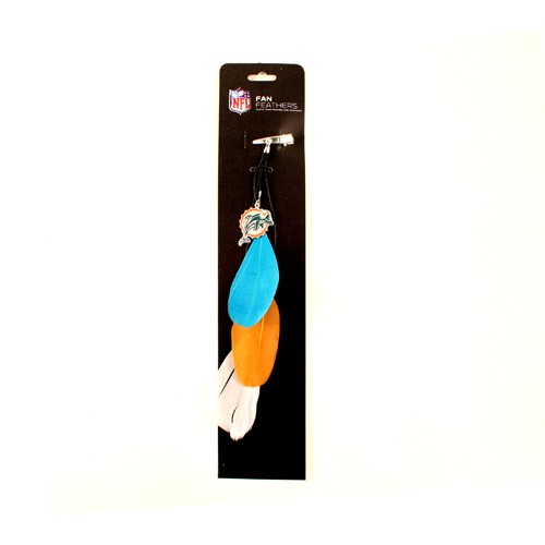 Special Buy - Miami Dolphins Feather Hair Clips - 12 For $24.00 - Wholesale Miami Dolphins Products - Dolphins Merchandise