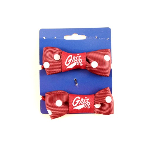 Special Buy - Montana Grizzlies - 2Pack Set Bow Style Ponies - 12 Sets For $18.00 - Montana Grizzlies