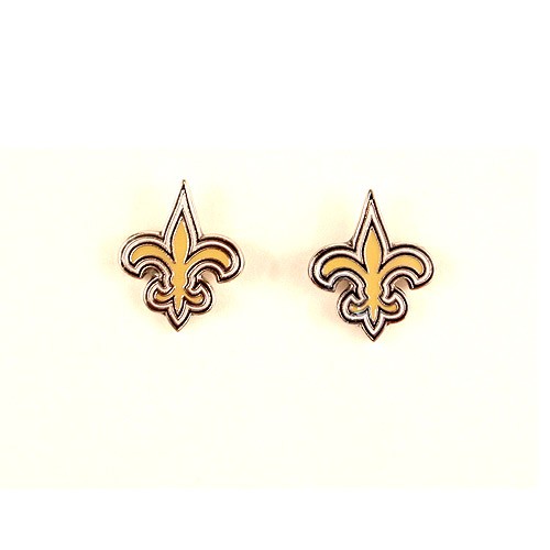 Special Buy - New Orleans Saints Earrings - POST Amco Style - 12 For $30.00 - Wholesale New Orleans Saints Product - Saints Merchandise