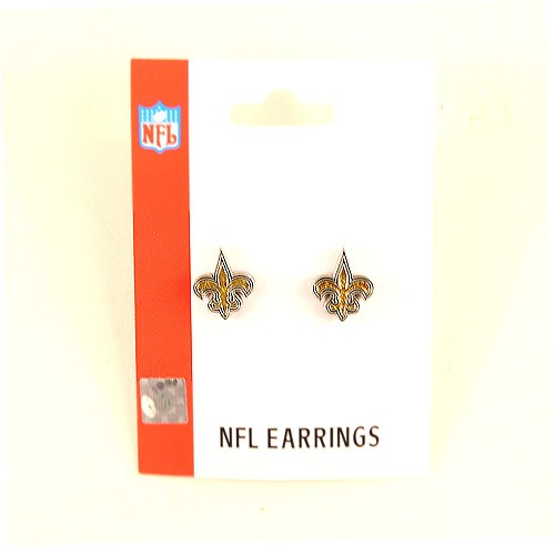 Special Buy - New Orleans Saints Earrings - STUDDED - 12 Pair For $30.00 - Wholesale New Orleans Saints Product - Saints Merchandise 2