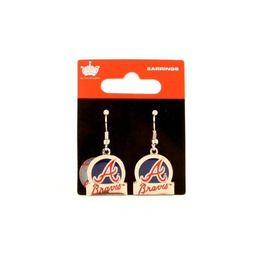 Atlanta Braves Earrings - Circle/Bar Style - $3.00 Per Pair - Wholesale Atlanta Braves Product - Braves Merchandise