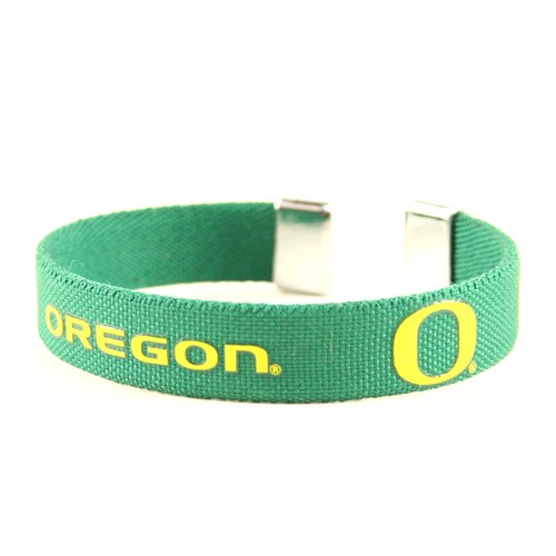 Special Buy - Oregon Ducks Bracelets - Ribbon Style - 12 For $27.00 - Oregon Ducks