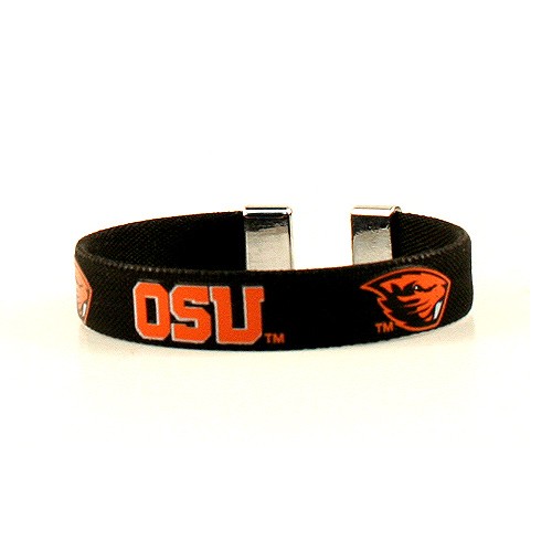 Special Buy - Oregon State Beavers Bracelets - Ribbon Style - (Pattern May Be Different Than Pictured) - 12 For $27.00 - Oregon State Beavers