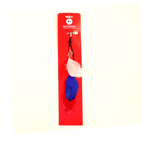 Special Buy - Philadelphia Phillies Feather Hair Clips - 12 For $24.00 - Wholesale Philadelphia Phillies Products - Phillies Merchandise