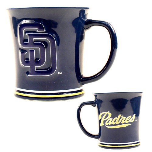 Special Buy - San Diego Padres Mugs - 15OZ Sculpted Team Mugs - 12 For $36.00 - Wholesale San Diego Padres Products - Padres Merchandise