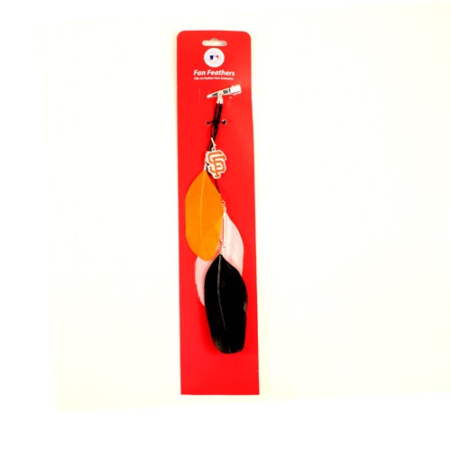Special Buy - San Francisco Giants Feather Hair Clips - 12 For $24.00 - Wholesale San Francisco Giants Products - Giants Merchandise
