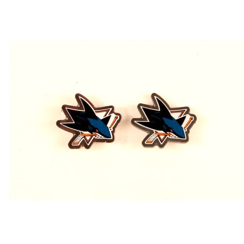 Special Buy - San Jose Sharks Earrings - POST Amco - 12 Pair For $30.00 - San Jose Sharks