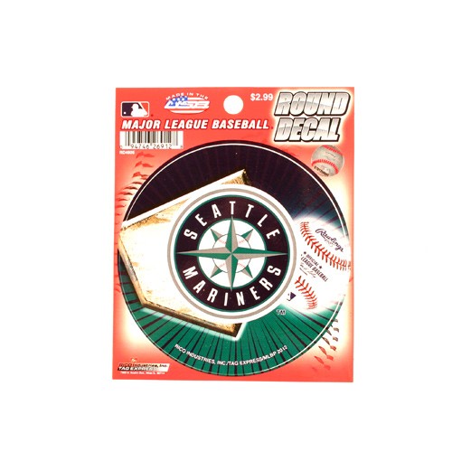 Special Buy - Seattle Mariners Decals - ROUND Style - 12 For $18.00 - Wholesale Seattle Mariners Products - Mariners Merchandise