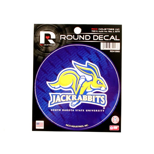Special Buy - South Dakota State Jack Rabbits - Round Decal Style - 12 For $18.00 - South Dakota State Jack Rabbits