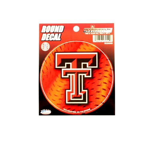Special Buy - Texas Tech Decals - ROUND STYLE - 12 For $18.00 - Texas Tech