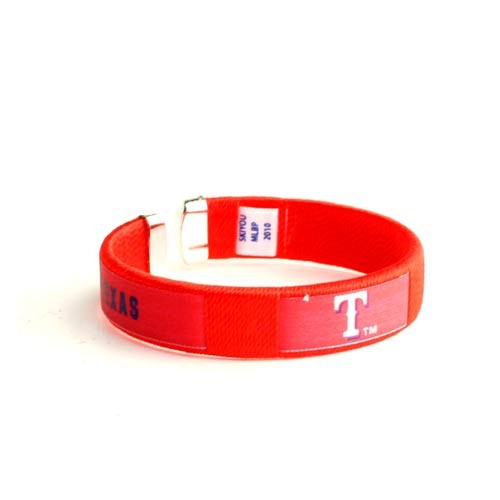 Special Buy - Wholesale Bracelets - Texas Rangers Red Fan Bracelets - 12 For $24.00 - Wholesale Texas Rangers Products - Rangers Merchandise