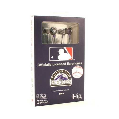 Special Sale - Colorado Rockies Headphones - IHIP Earbuds - 12 For $36.00 - Wholesale Colorado Rockies Products - Rockies Merchandise 2