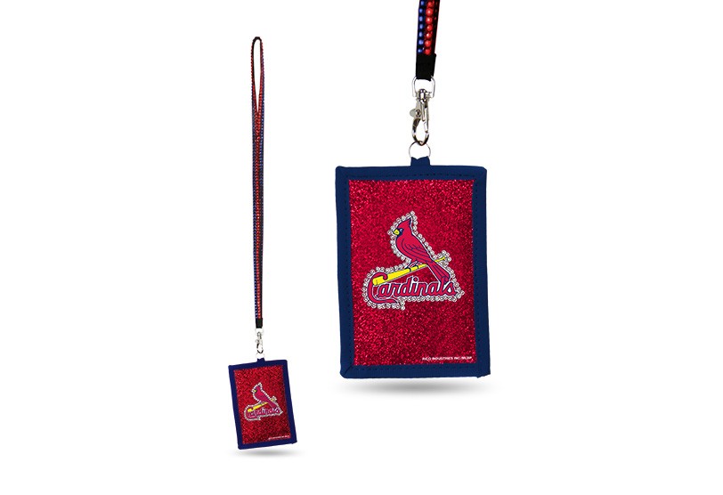 St. Louis Cardinals Bling - Bling Lanyards With ID Holder Set - 12 For $30.00 - Wholesale St Louis Cardinals Products - Cardinals Merchandise