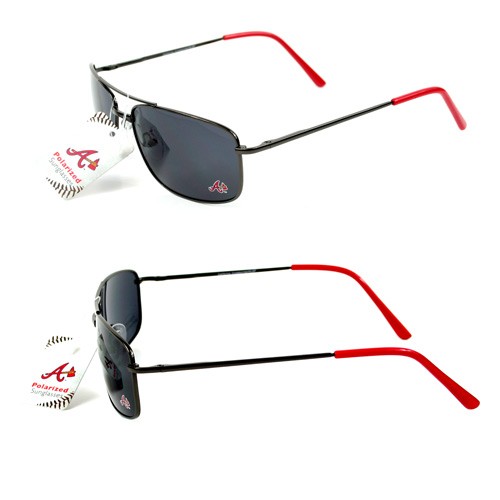 Atlanta Braves Sunglasses - GunMetal Style - 12 Pair For $60.00 - Wholesale Atlanta Braves Product - Braves Merchandise