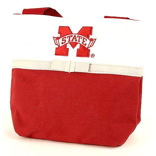 Style Change - Mississippi State Pures - Closeout - Tri-Color Large Tote Purses White.White.Red - 4 Purses For $20.00 - Mississippi State