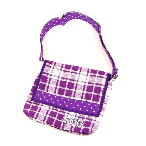 Style Change - TCU Purses - Plaid Polka Dot Gameday Purses - 4 For $20.00 - TCU