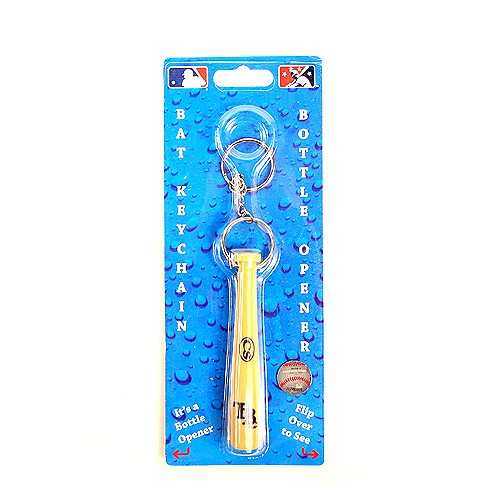 Tampa Bay DRays Baseball - Bat With Bottle Opener Keychains - 12 For $18.00 - Wholesale Tampa Bay Rays Products - Rays Merchandise