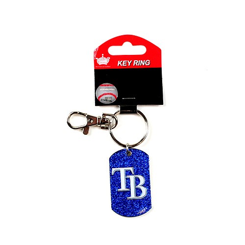 Tampa Bay DRays Keyhains - Glitter Style Heavyweight - 12 For $24.00 - Wholesale Tampa Bay Rays Products - Rays Merchandise