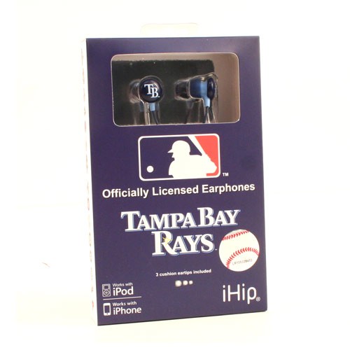 Tampa Bay Rays Headphones - IHIP Earbuds - $5.00 Per Pair - Wholesale Tampa Bay Rays Products - Rays Merchandise