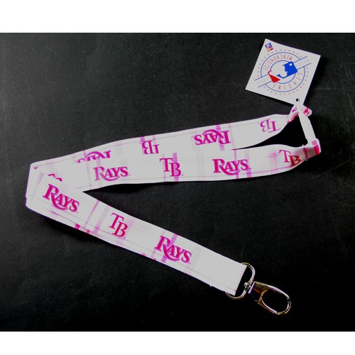 Tampa Bay Rays Lanyard - Pink Plaid Style Lanyard - 12 For $24.00 - Wholesale Tampa Bay Rays Products - Rays Merchandise