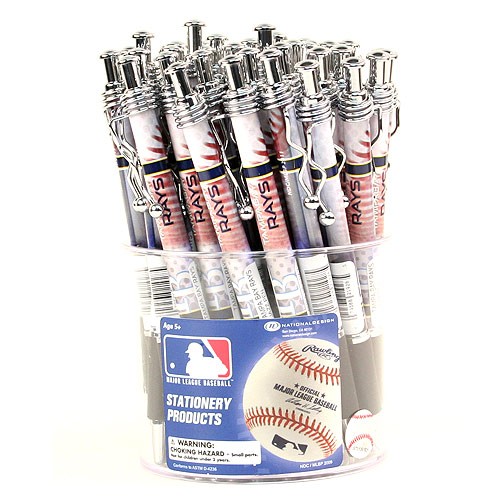 Tampa Bay Rays Pens - 48Count Pen Display - $36.00 Per Display - Wholesale Tampa Bay Rays Products - Rays Merchandise