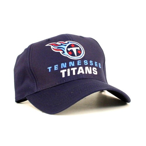 Tennessee Titans Ballcaps - Navy Blue Titans TEXT Hats - $7.50 Each - Wholesale Tennessee Titans Product - Titans Merchandise
